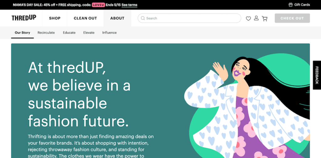 ThredUP——可持续购物在线节俭商店